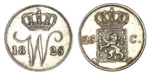 Pays-Bas - William I - 25 cent 1825