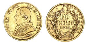 Italie - Vatican - Pie IX - 10 lire 1866 R
