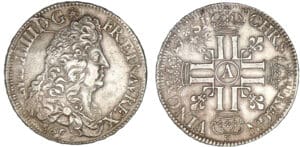 Louis XIV - Ecu aux 8 L 1er type 1690 A (Paris)