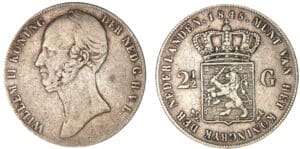 Pays-Bas - Willem II - 2 1/2 gulden 1845