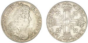 Louis XIV - Ecu aux 8 L 1er type 1690 L (Bayonne)