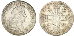 Louis XIV - Ecu aux 8 L 1er type 1691 & (Aix)