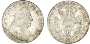 Louis XIV - Ecu aux palmes 1697 AA (Metz)