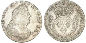 Louis XIV - Ecu aux palmes 1694 X (Amiens)