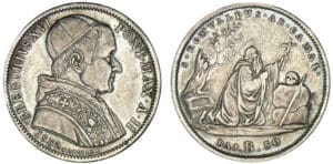 Italie - Vatican - Grégoire XVI - 50 baiocchi 1832 B (Bologne)