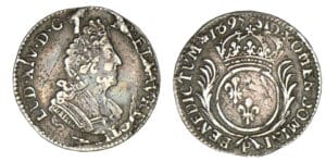 Louis XIV - Douzième d'écu aux palmes 1695 P (Dijon)