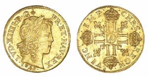 Louis XIV - Louis d'or à la mèche Longue 1653 A (Paris) trésor de Montrichard