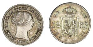 Espagne - Isabelle II - 2 reales 1853