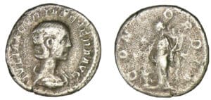 Aquilia Séréva - Denier (220, Rome) La Concorde