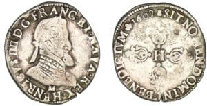 Henri IV - Demi-franc 1607 M (Toulouse)