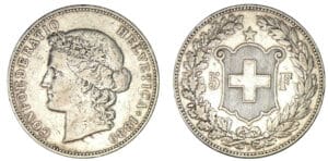 Suisse - 5 francs 1889