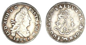 Louis XIV - 4 sols aux 2 L 1692 (Pau)