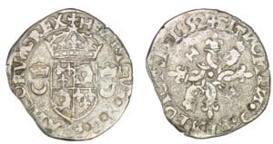 Henri II - Douzain du Dauphiné aux croissants 1552 (Grenoble)