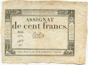 Assignat de 100 francs - Emission du 18 nivôse an III (7 jan. 1795)
