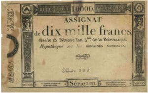 Assignat de 10000 francs - Emission du 18 nivôse an III (7 jan. 1795)