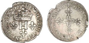 Henri III - Double sol parisis 1585 P (Dijon)