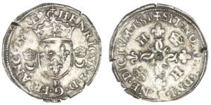 Henri II - Douzain aux croissants 1551 R (Villeneuve les Avignons)