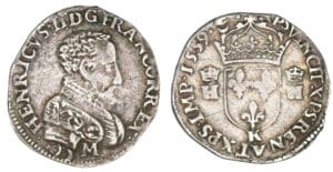 François II - Teston 3ème type 1559 K ( Bordeaux)