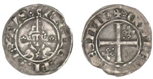 Comtat venaissin - Clément VI - Denier noir (Pont de Sorgues)