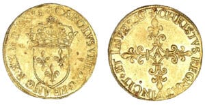 Charles IX - Ecu d'or 1er type 1566 A (Paris)