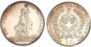 Suisse - Ecu de tir fédéral à Zurich - 1872