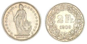 Suisse - 2 francs 1909 B (Berne)