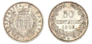 Italie - République de San-Marin - 50 centesimi 1898