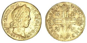 Louis XIV - Louis d'or à la mèche longue 1653 H (La Rochelle)