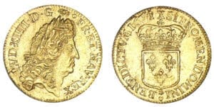 Louis XIV - Louis d'or à l'écu 1691 X (Amiens) - Flan réformé