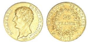 20 francs Bonaparte Premier Consul An 12 A (Paris)