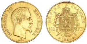 100 francs Napoléon III tête nue 1959 BB (Strasbourg)