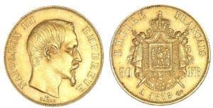 50 francs Napoléon III tête nue 1859 A (Paris)