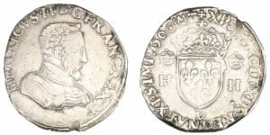 Henri II - Teston à la tête nue 1er type 1560 D (Lyon)