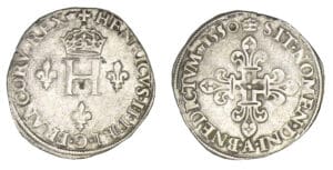 Henri II - Gros de 6 blancs de NESLES 1550 A (Paris)