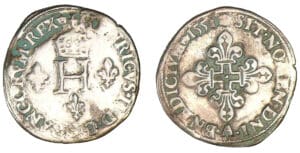 Henri II - Gros de 3 blancs de NESLES 1551 A (Paris)