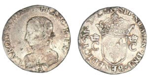 Charles IX - Demi-teston 2ème type 1562 A (Paris)