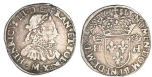 Henri III - Teston 3ème type 1576 M (Toulouse)