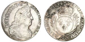 Louis XIV - Demi-écu aux palmes 1694 C (Cean) - Flan réformé