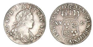 Louis XV - XX sols de France et de Navarre 1719 A (Paris)