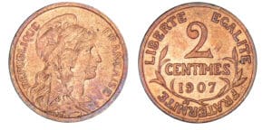 2 centimes Dupuis 1907