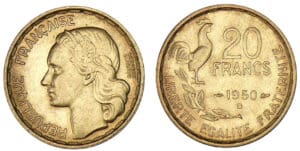 20 francs Georges Guiraud 1950 B (4 faucilles)