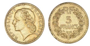 5 francs Lavrillier bronze-alu 1938