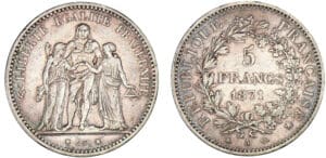 5 francs Hercule 1871 A (Paris)