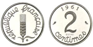 2 centimes Epi 1961 - Essai