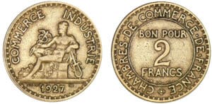 2 francs Chambre de commerce 1927