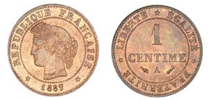 1 centime Cérès 1887 A (Paris)