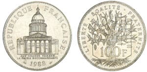 100 francs Panthéon 1988