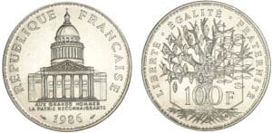 100 francs Panthéon 1986