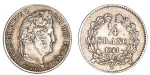 1/4 de franc Louis-Philippe Ier 1841 W (Lille)