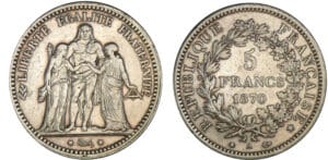 5 francs Hercule 1870 A (Paris)